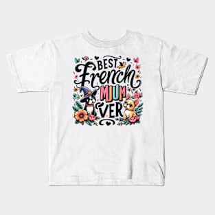 Frenchie Fries Shirt French Bulldog Dog Mom Dog Dad Cute Kids T-Shirt